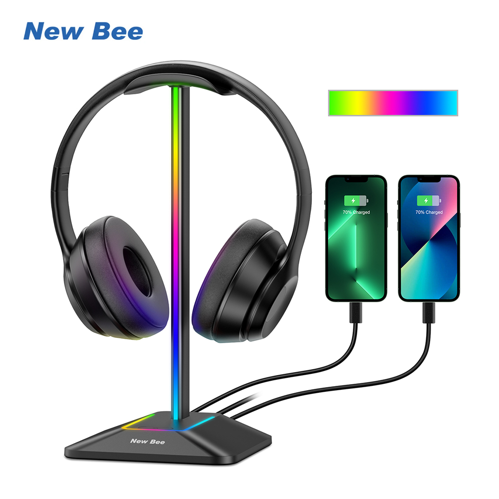 New Bee Z8 RGB Headphones Stan - đánh giá và giá Headphone Stand Desk