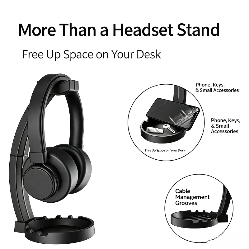 Headphone Stand With Storage T - đánh giá và giá Headphone Stand Desk
