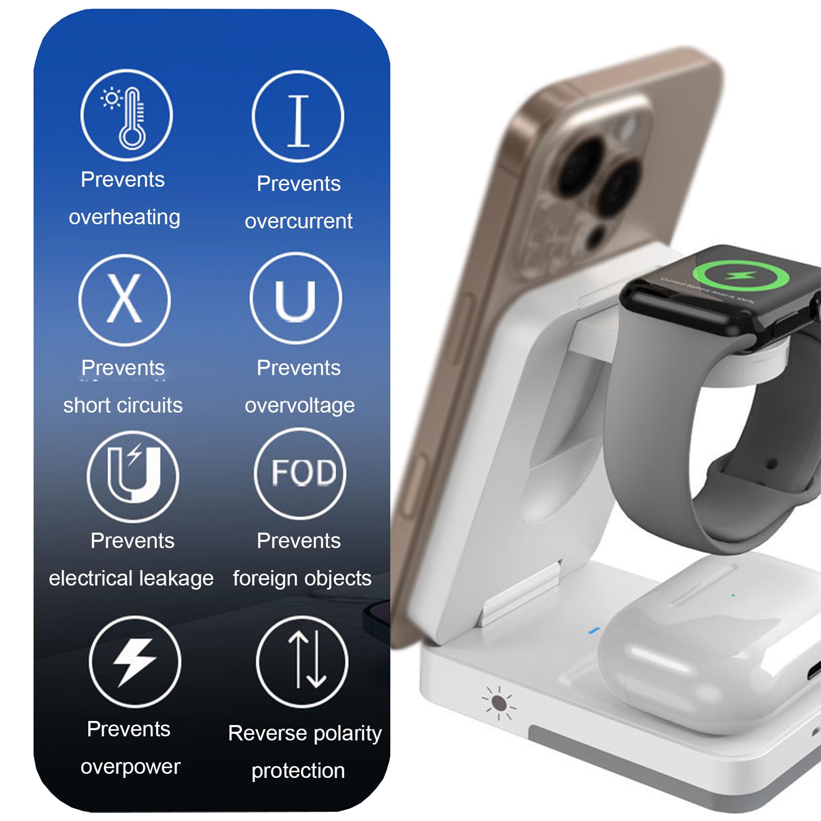 3-in-1 Foldable Wireless Charg - đánh giá và giá Usb C Earphone